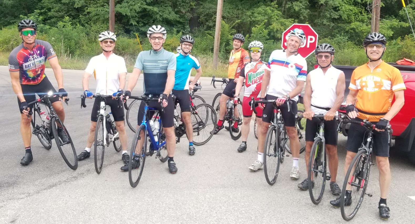 Riders at start of Cecil Ride